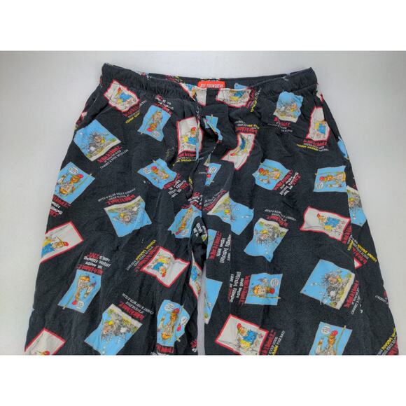 Jeff Foxworthy Sleep Pants Lounge Pants Size L Black Graphic Logo - Picture 5 of 11